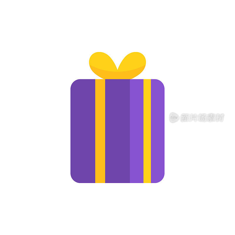 Gift Flat Icon. Pixel Perfect. For Mobile and Web.